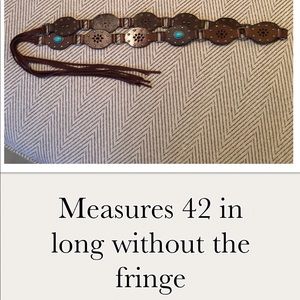 Excellent and SUPER Stylish Leather Turquoise Belt